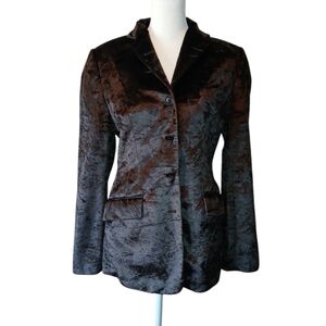 RALPH LAUREN SPORT Elegant Brown/Black Velvet Women's Jacket sz. 4 GORGEOUS !